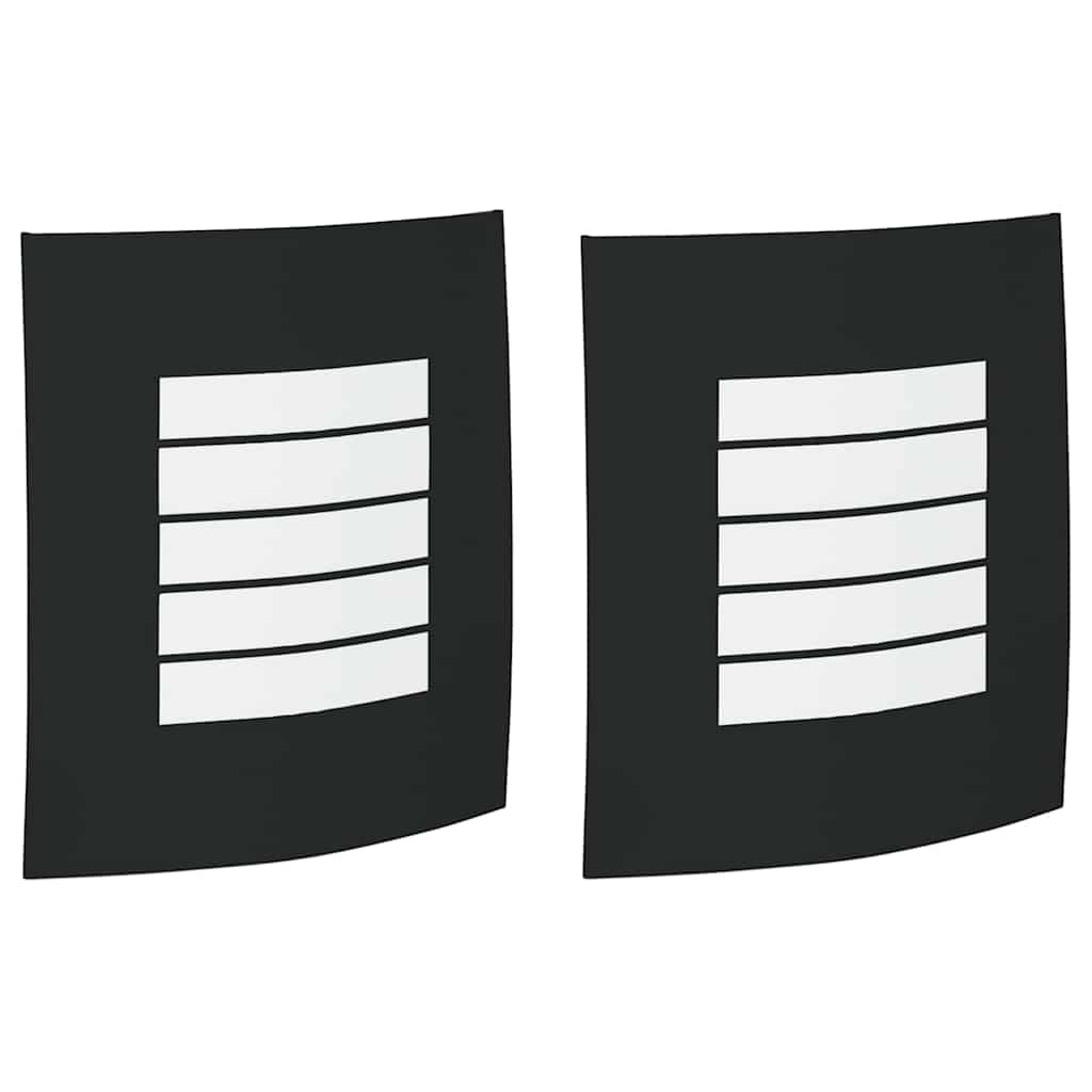 Lampada da Parete Esterna 2 pcs Nero 23.5 x 9 x 26 cm