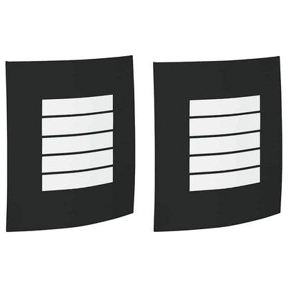 Lampada da Parete Esterna 2 pcs Nero 23.5 x 9 x 26 cm