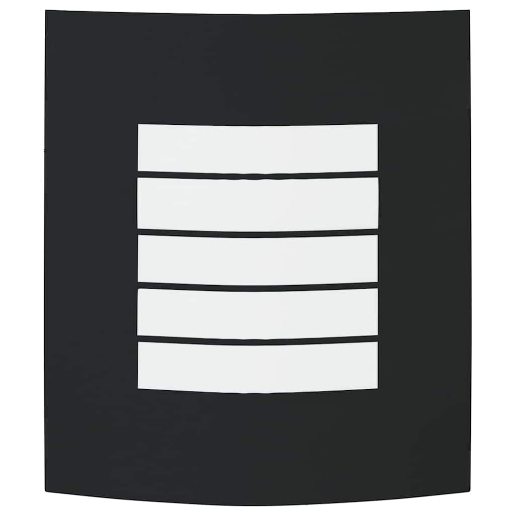 Lampada da Parete Esterna 2 pcs Nero 23.5 x 9 x 26 cm