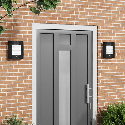 Lampada da Parete Esterna 2 pcs Nero 23.5 x 9 x 26 cm