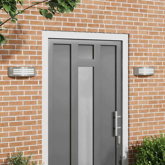 Lampade da Parete Esterne 2 pcs Argento 32 x 10 x 10 cm - homemem39