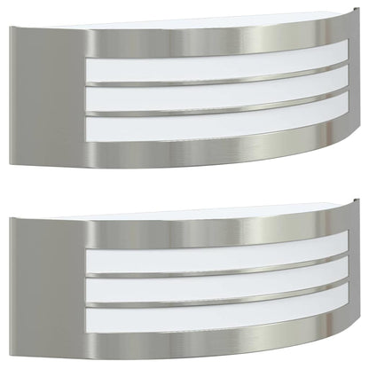 Lampade da Parete Esterne 2 pcs Argento 32 x 10 x 10 cm - homemem39