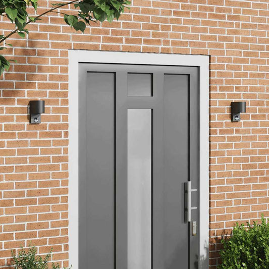 Lampade da Parete Esterne 2 pcs Nero 12 x 7 x 15 cm - homemem39