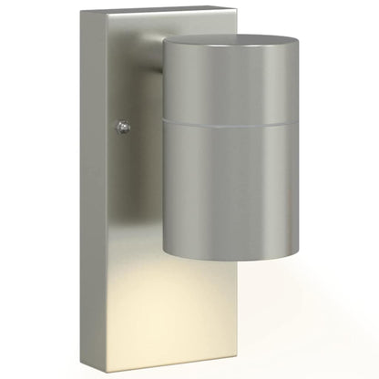 Lampada da Parete Esterna 2 pcs Argento 6,5 x 10,5 x 16 cm | homemem39