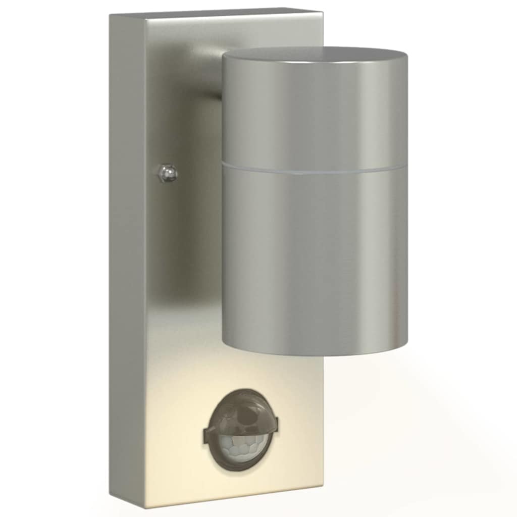 Lampada da Parete Esterna 2 pcs Argento 6,5 x 10,5 x 16 cm | homemem39