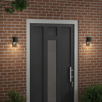 Lampade da Parete Esterne 2 pcs Nero 6.5 x 10.5 x 16 cm - homemem39