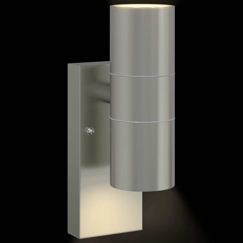 Lampada da Parete Esterna Argento 7 x 10 x 22 cm | homemem39