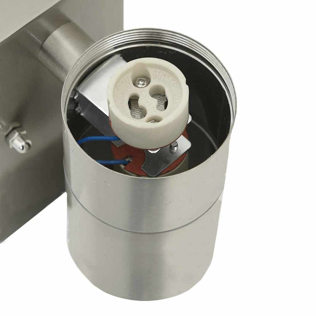 Lampade da Parete Esterne 2 pcs Argento 7 x 10 x 22 cm - homemem39