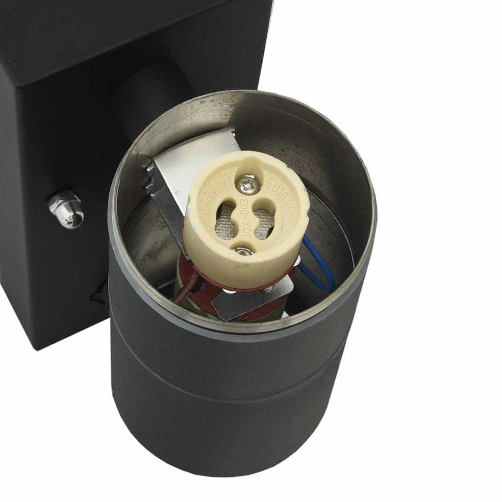 Lampade da Parete Esterne 2 pcs Nero 7 x 10 x 22 cm - homemem39