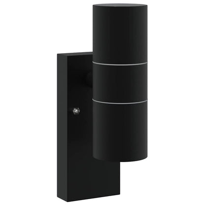 Lampade da Parete Esterne 2 pcs Nero 7 x 10 x 22 cm - homemem39