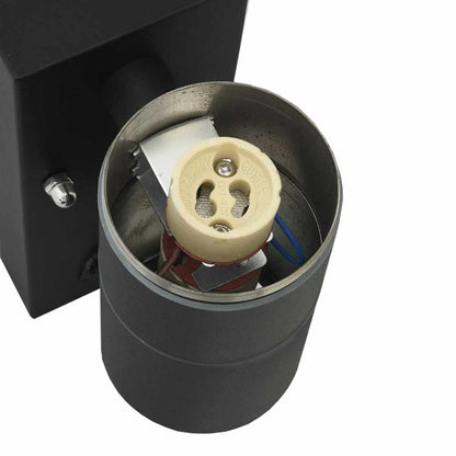 Lampade da Parete Esterne 2 pcs Nero 7 x 10 x 22 cm - homemem39