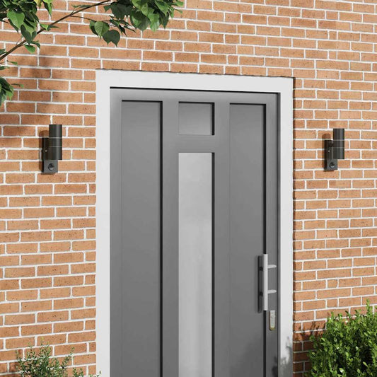 Lampade da Parete Esterne 2 pcs Nero 7 x 10 x 22 cm - homemem39