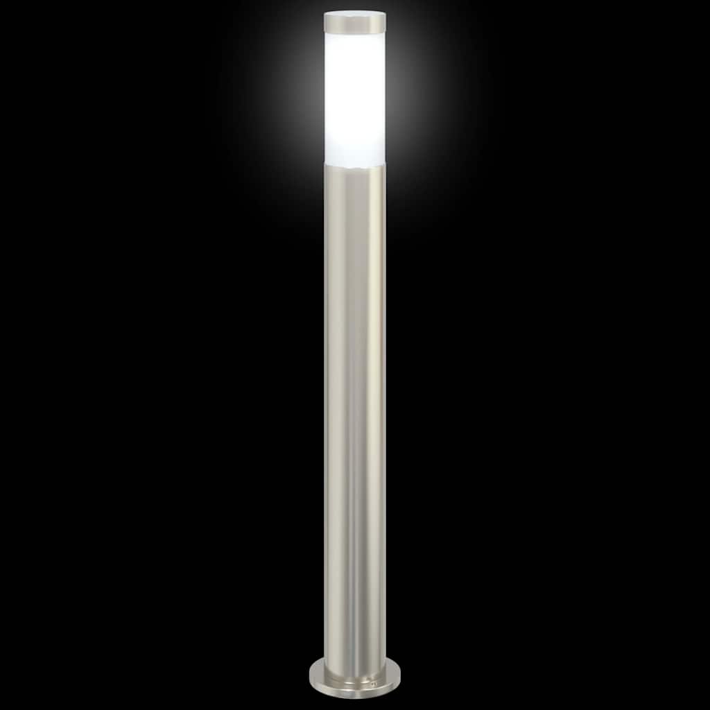 Lampioni a palo 3 pz 80 cm Acciaio Inox IP44 | homemem39