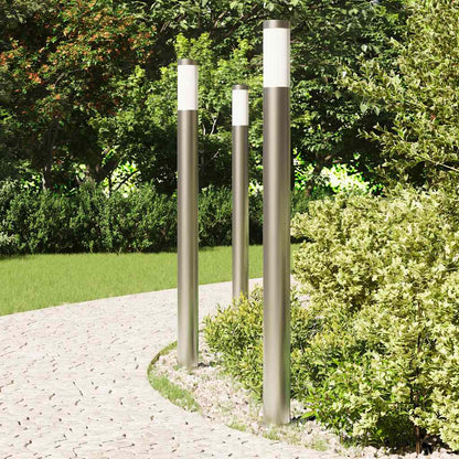 Lampioni a palo 3 pz 110 cm Acciaio Inox IP44 | homemem39