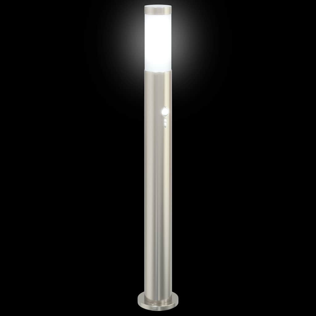 Lampada a paletto con sensore 80 cm Acciaio Inox IP44