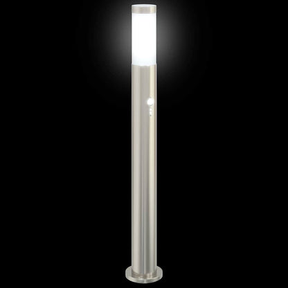 Lampada a paletto con sensore 80 cm Acciaio Inox IP44
