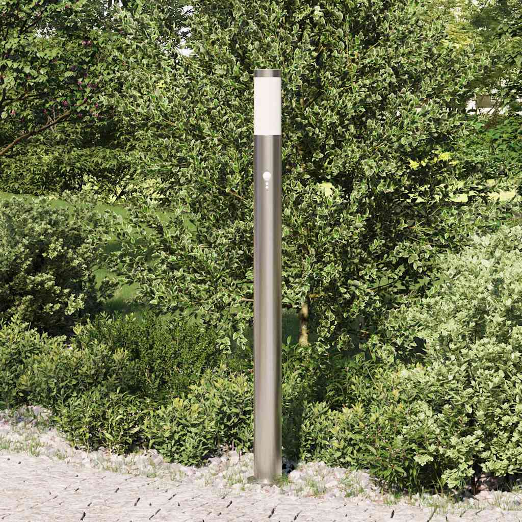 Lampada a paletto con sensore 110 cm Acciaio Inox IP44