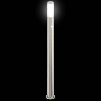 Lampada a paletto con sensore 110 cm Acciaio Inox IP44