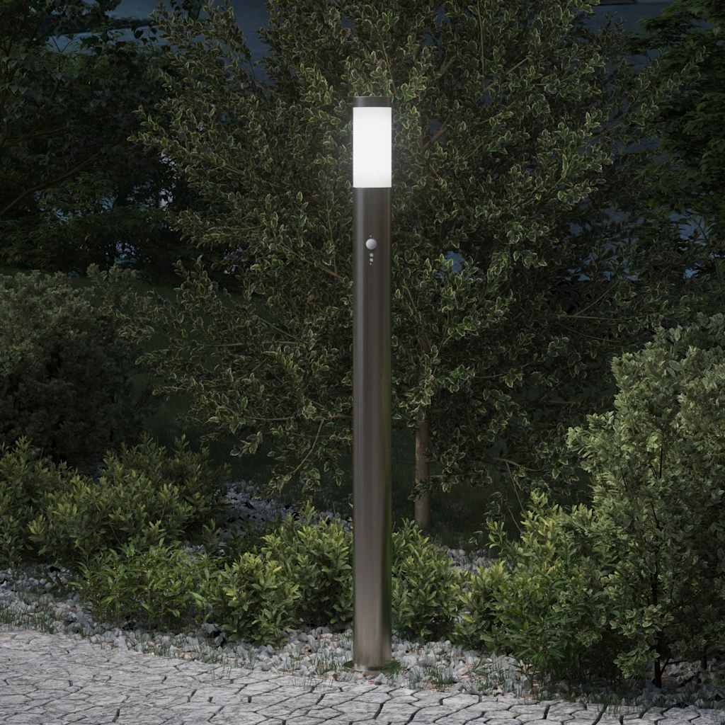 Lampada a paletto con sensore 110 cm Acciaio Inox IP44 | homemem39