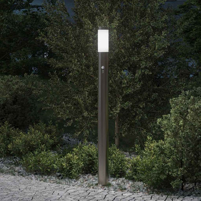 Lampada a paletto con sensore 110 cm Acciaio Inox IP44 | homemem39