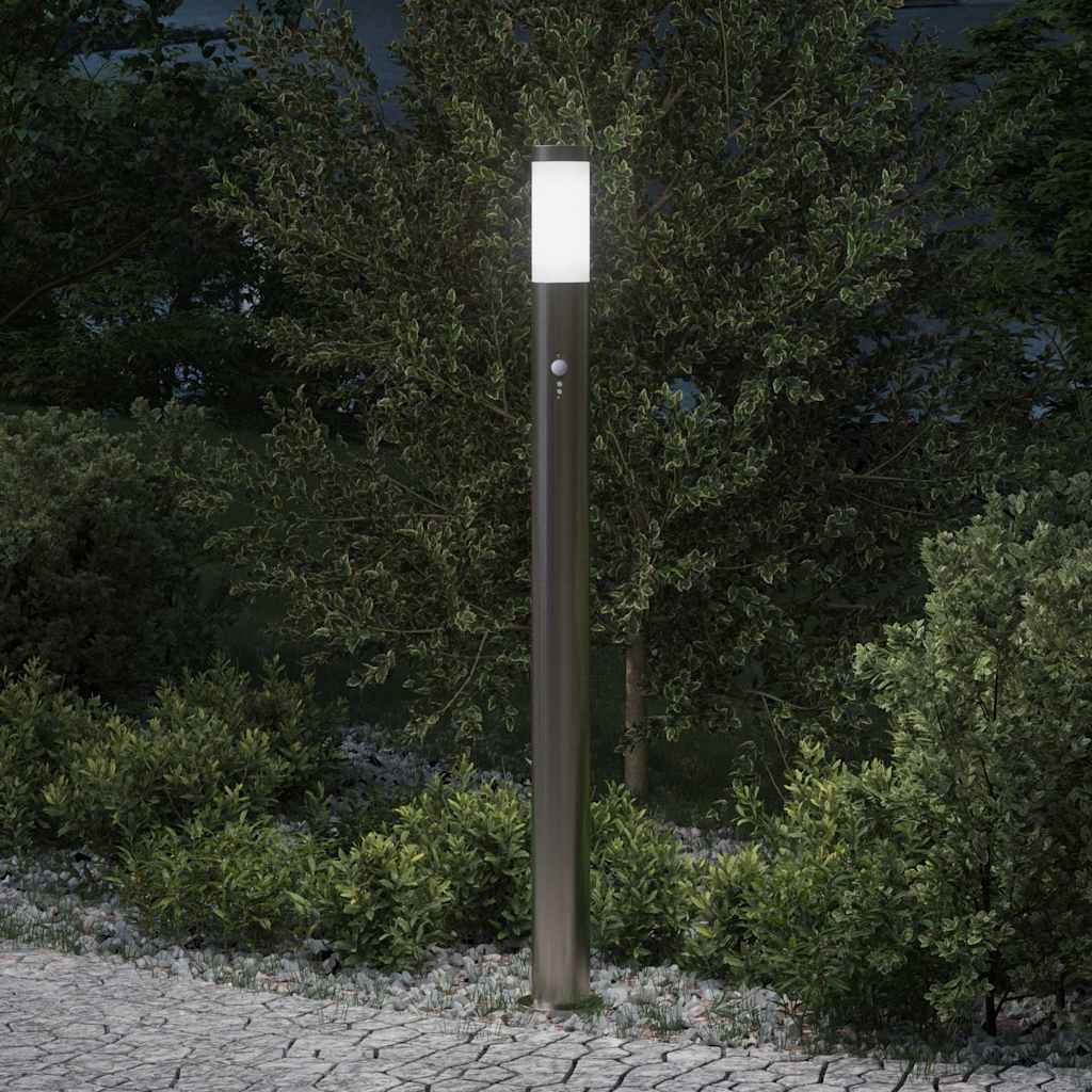 Lampada a paletto con sensore 110 cm Acciaio Inox IP44