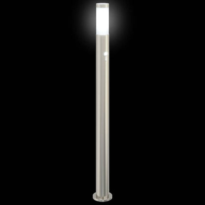 Lampioni a paletto con sensore 3 pz 110 cm Acciaio Inox IP44