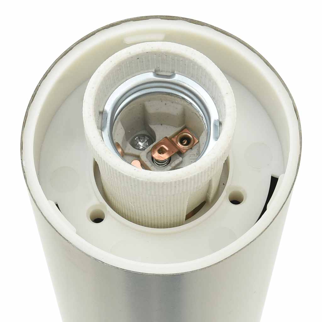 Lampada a paletto con presa elettrica 50 cm Acciaio Inox IP44