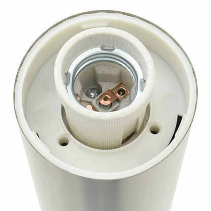 Lampada a paletto con presa elettrica 50 cm Acciaio Inox IP44
