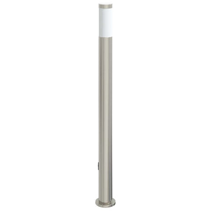 Lampada a paletto con presa elettrica 110 cm Acciaio Inox IP44 | homemem39
