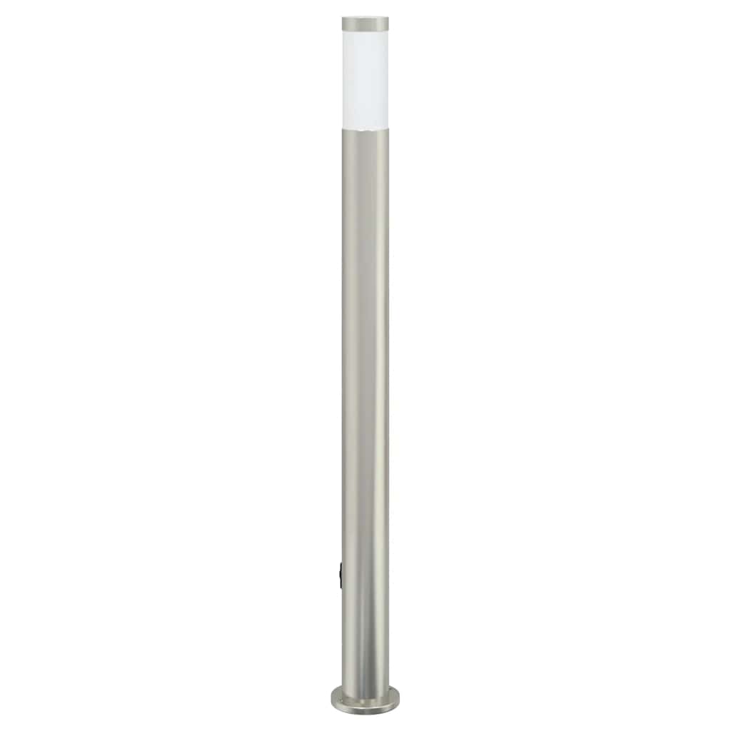 Lampada a paletto con sensore e presa 110 cm Acciaio Inox IP44 | homemem39