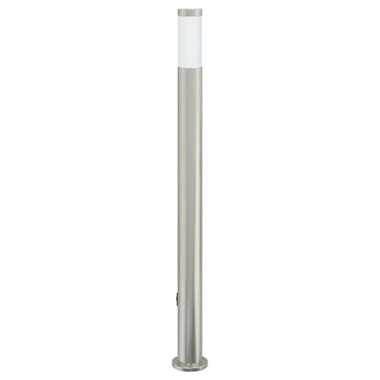 Lampada a paletto con sensore e presa 110 cm Acciaio Inox IP44 | homemem39