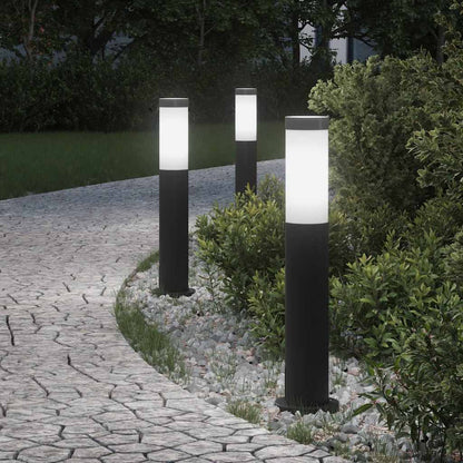 Lampioni a palo 3 pz 50 cm Acciaio Inox IP44 | homemem39