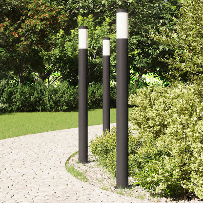 Lampioni a palo 3 pz 110 cm Acciaio Inox IP44 | homemem39