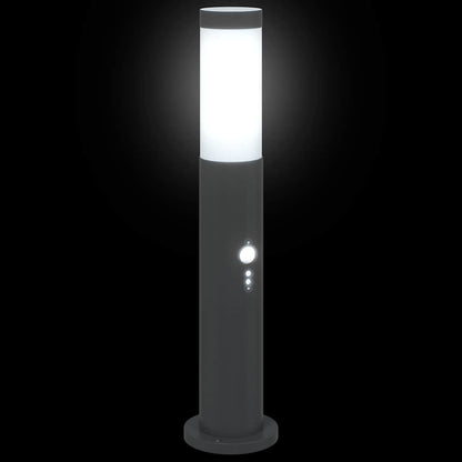 Lampada a paletto con sensore 50 cm Acciaio Inox IP44
