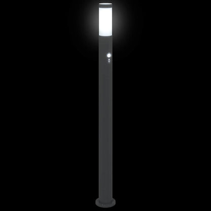 Lampada a paletto con sensore 110 cm Acciaio Inox IP44