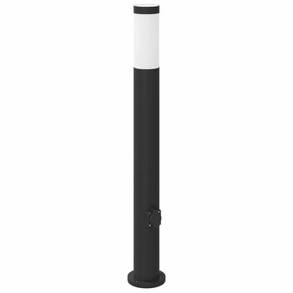 Lampada a paletto con presa elettrica 80 cm Acciaio Inox IP44 | homemem39