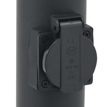 Lampada a paletto con presa elettrica 80 cm Acciaio Inox IP44 | homemem39