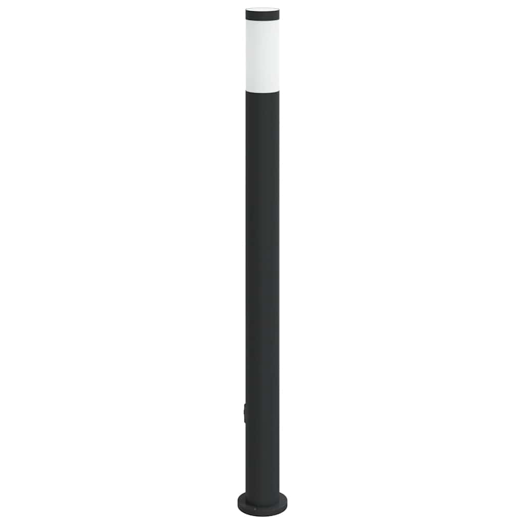 Lampada a paletto con presa elettrica 110 cm Acciaio Inox IP44 | homemem39