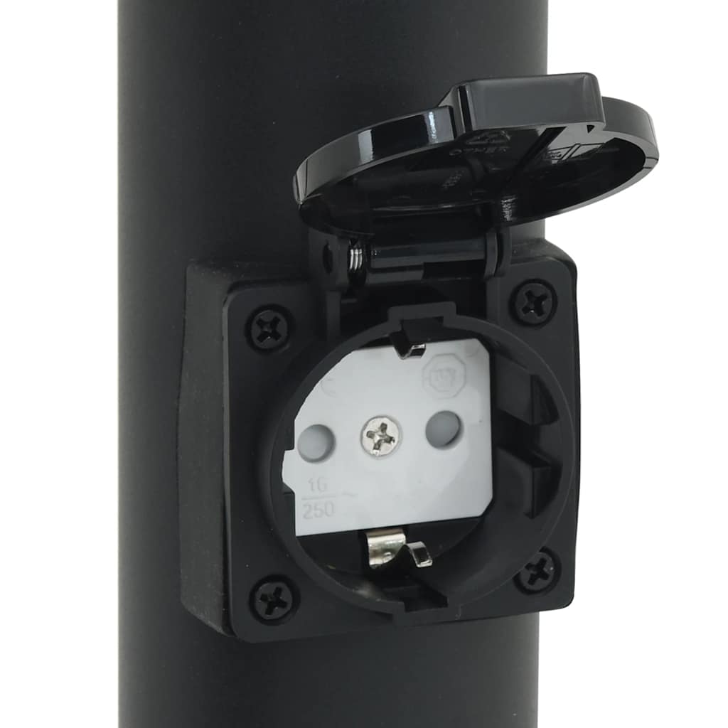 Lampioni a dissuasore con sensore e presa 3 pz 50 cm Acciaio Inox IP44 | homemem39