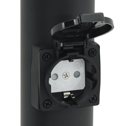 Lampioni a dissuasore con sensore e presa 3 pz 50 cm Acciaio Inox IP44 | homemem39