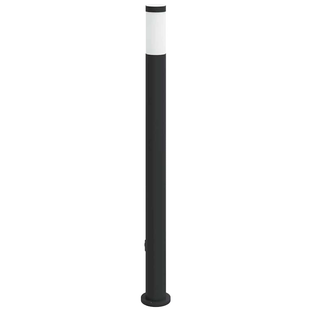 Lampada a paletto con sensore e presa 110 cm Acciaio Inox IP44 | homemem39
