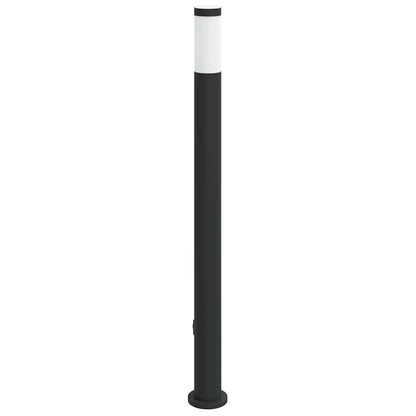 Lampada a paletto con sensore e presa 110 cm Acciaio Inox IP44 | homemem39