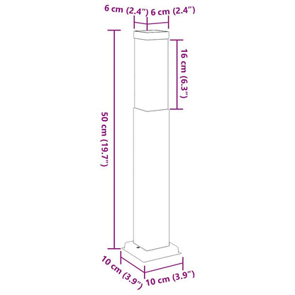 Lampada a paletto 50 cm in Acciaio Inox IP44 | homemem39