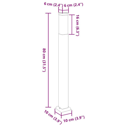 Lampada a paletto 80 cm in Acciaio Inox IP44 | homemem39