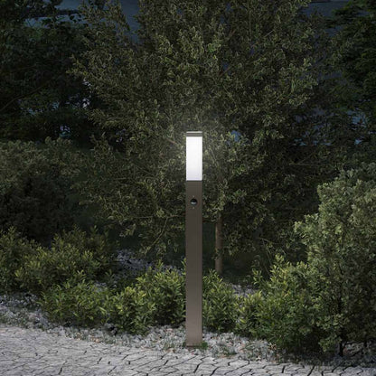 Lampada a paletto con sensore 80 cm Acciaio Inox IP44