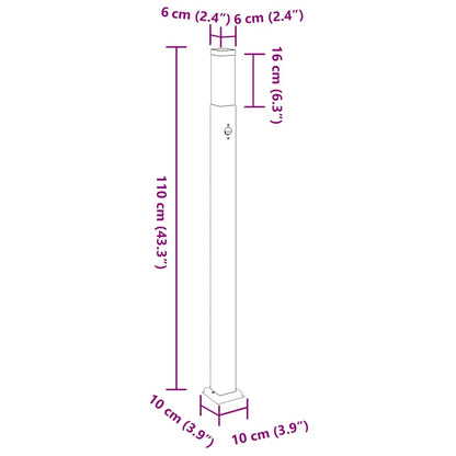 Lampada a paletto con sensore 110 cm Acciaio Inox IP44 | homemem39