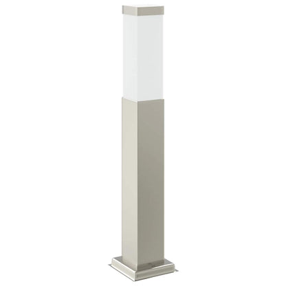 Lampada a paletto con presa elettrica 50 cm Acciaio Inox IP44 | homemem39
