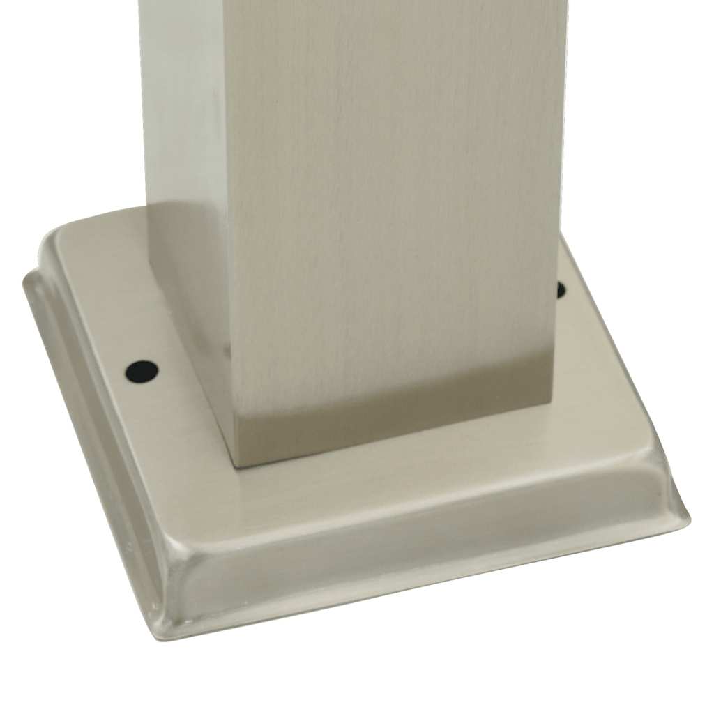 Lampioni a colonnina con presa elettrica 3 pz 80 cm Acciaio Inox IP44 | homemem39