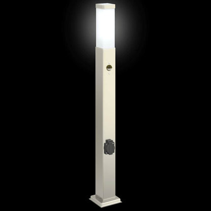 Lampioni a dissuasore con sensore e presa 3 pz 80 cm Acciaio Inox IP44 | homemem39