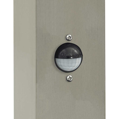 Lampada a paletto con sensore e presa 110 cm Acciaio Inox IP44 | homemem39